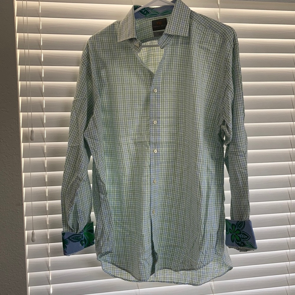 Thomas dean men’s button down shirt